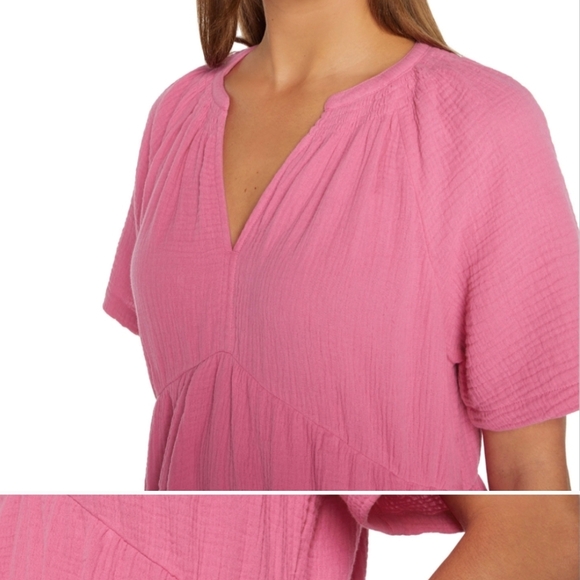 GAP Pink Gauze Dress, Medium, xxl - Picture 5 of 10